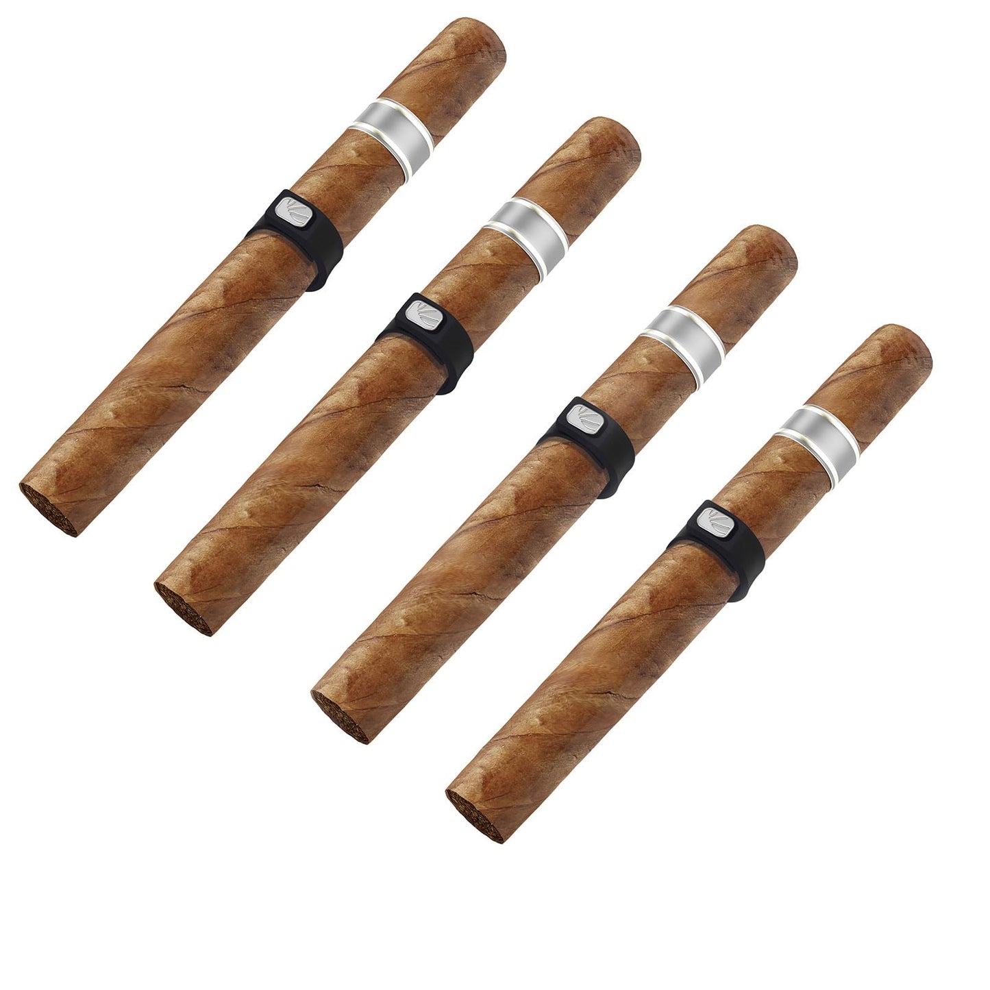 VECOFO Cigar Holders, Cigar Clips & Stands, Sturdy Metal Magnetic Cigar Holder for Golf Carts, Yachts, Beach Chairs, Camping. Thoughtful Cigar Gifts for Men 4 Packs (Black)