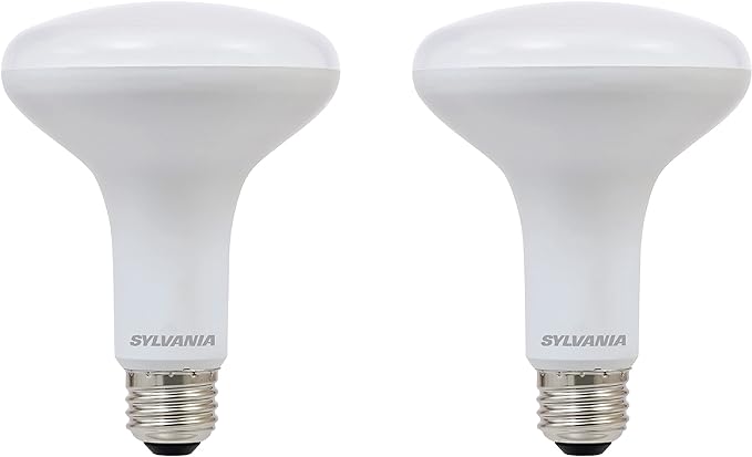 SYLVANIA LED Flood BR30 Light Bulb, 65W=8W, 10 Year, Medium Base, 650 Lumens, Dimmable, 5000K, Daylight - 2 Pack (73956)