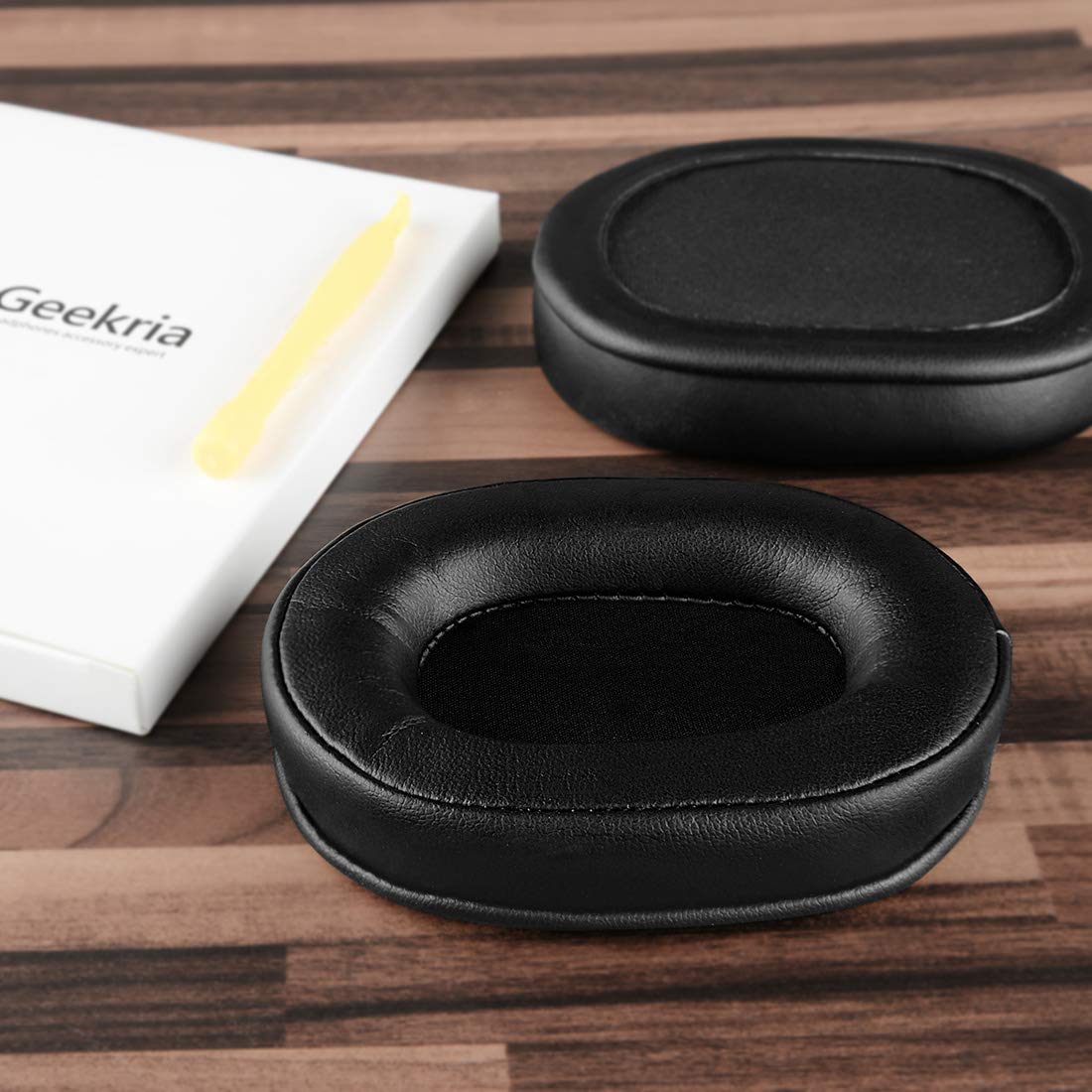 Geekria QuickFit Replacement Ear Pads for Audio-Technica ATH-MSR7/ MSR7NC/ MSR7BK/ MSR7GM/ MSR7B Headphones Ear Cushions (Black)