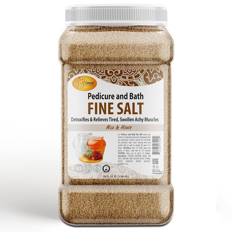 SPA REDI - Detox Foot Soak Pedicure and Bath Fine Salt, Lavender and Wildflower, 128 Oz - Made with Dead Sea Salts, Argan Oil, Coconut Oil, and Essential Oil, Hydrates, Softens and Moisturizes