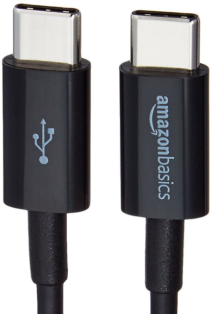 Amazon Basics USB-C to USB-C Fast Charger Cable, 480Mbps Speed, USB-IF Certified, for Fast Charging Apple iPhone 16/15, iPad, MacBook, Samsung Galaxy, Tablets, Laptops, 6 Foot, White