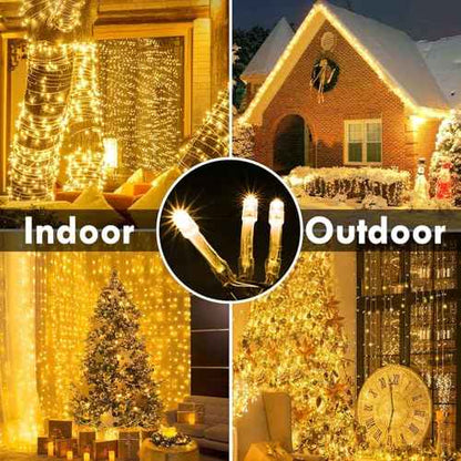 480LED 176FT Connectable String Lights Indoor Outdoor Clear Wire | Warm White Christmas Lights | Twinkle Fairy Light Plug in with Timer for Bedroom Classroom Wedding Tree Patio Decor (2 Pack)
