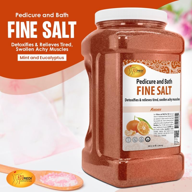 SPA REDI - Detox Foot Soak Pedicure and Bath Fine Salt, Lavender and Wildflower, 128 Oz - Made with Dead Sea Salts, Argan Oil, Coconut Oil, and Essential Oil, Hydrates, Softens and Moisturizes