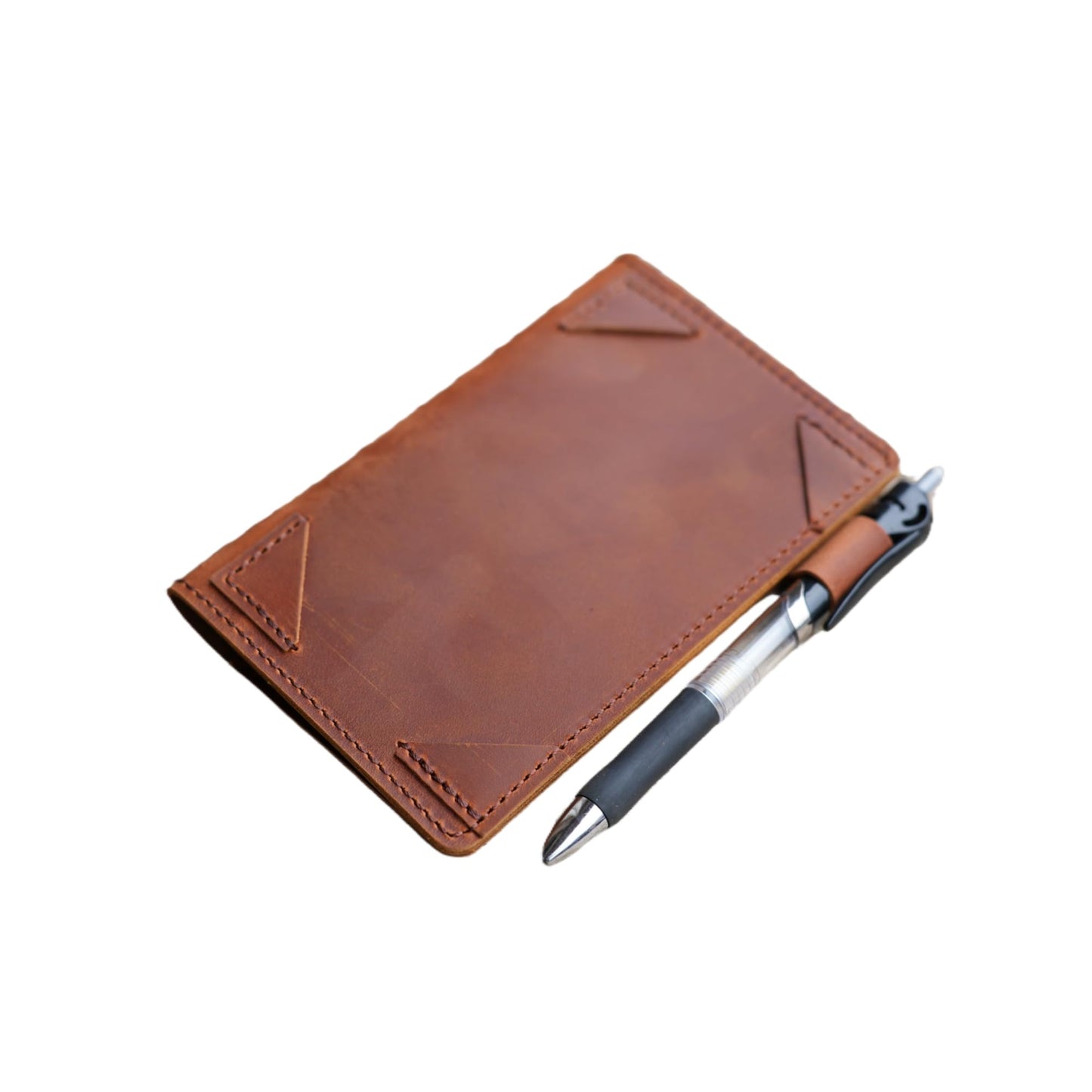JJNUSA Personalized Distressed Genuine Leather Notebook Notepad Cover for Field Notes with travel Index Cards 3" x 5" cover fieldnotes Cover