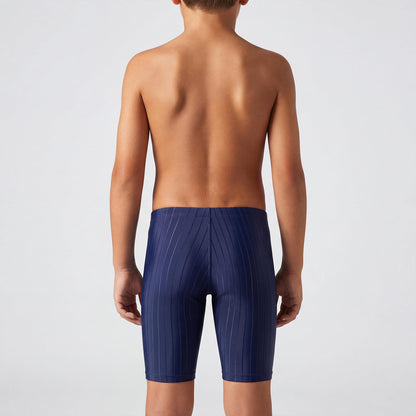 MY KILOMETRE Boys' Jammer Swimsuit with Drawstring Training Swimwear for Kids Endurance Boys Youth Swim Shorts Kids Swimsuit Navy