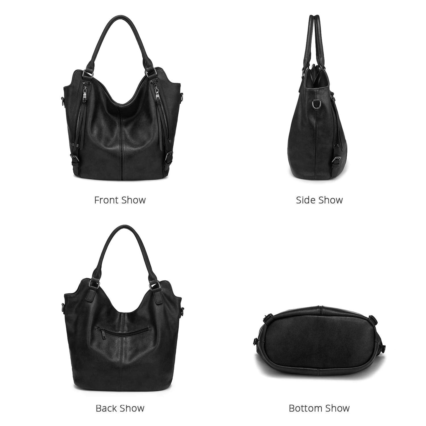 Tote Bag for Women PU Leather Shoulder Bags Fashion Hobo Bags Large Purse and Handbags with Adjustable Shoulder Strap