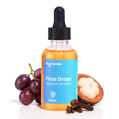 Concentrated Floss Drop Serum – 2oz Concentrated Mouth Wash to Use in Water Flosser | Natural Essentials Promotes Good Breath | Organic Spearmint Drop Supports Good Oral Health