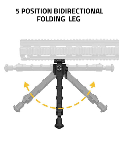 CVLIFE Rifle Bipod Picatinny Bipod 360 Degrees Swivel Tilt Foldable for Hunting and Shooting