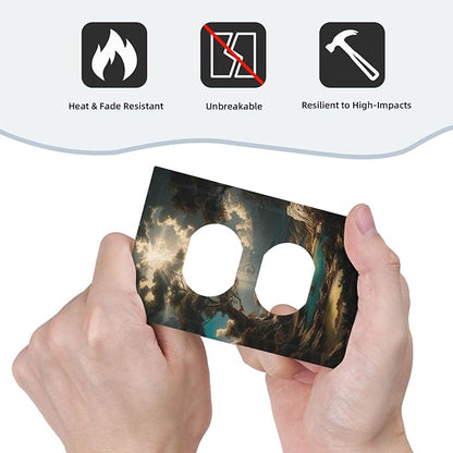 Decorative Art Light Switch Covers Sunburst Over the Wilderness 1 Gang Single Duplex Outlet Wall Plate Switchplate Electrical Faceplate for Home Decor