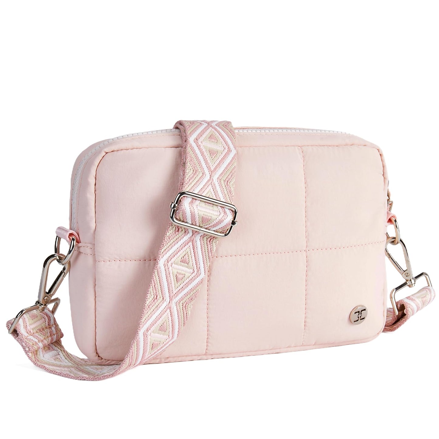 Telena Crossbody Bags for Women Cross Body Purse with Guitar Strap Lightweight Puffer Shoulder Bag for Travel