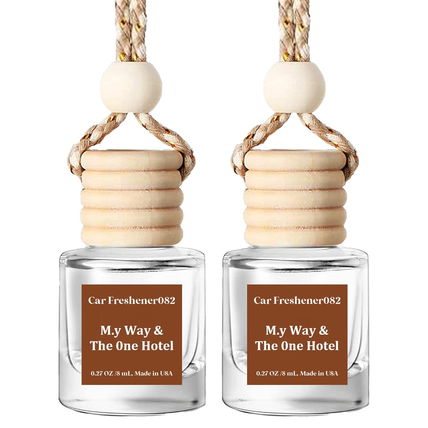 HoogaLife Car Air Freshener Hanging 2 Pack - Hotel Collection Diffuser Oil Inspired by M.y Way & The 0ne Hotel - NO.1000 Fragrance Oil, Car Fresheners for Women Made in USA (082)