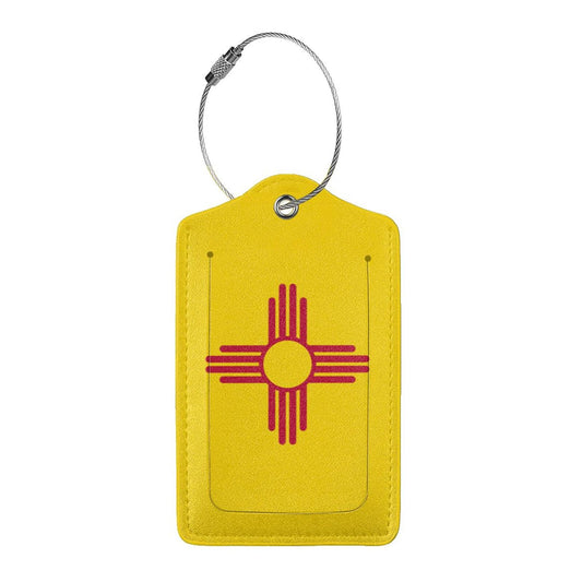 New Mexico State Flag Luggage Tags for Suitcases Travel Suitcase Tags with Privacy Cover Id Label