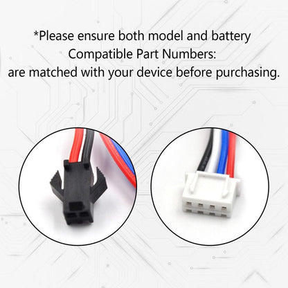 elxjarpower (4-Pack) 11.1V 2000mAh Li-Po Rechargeable Battery with SM2P Plug & USB Cable, Compatible with WPL RES V-3 ESC 1/16 RC Crawler, 501855 Soft-Gun & Water-Gun Toys