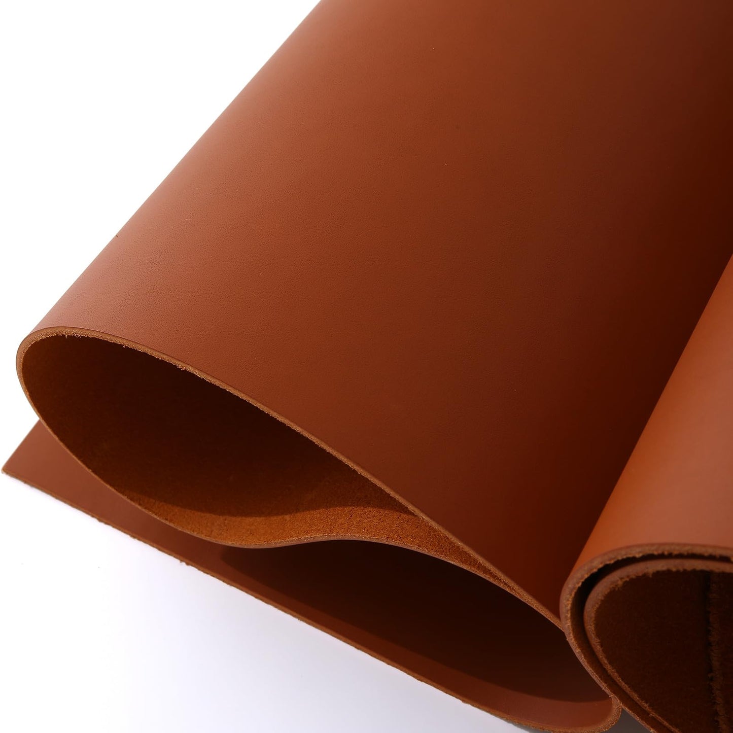 Large Size 16"x70" Leather, Cowhide Veg Tan Leather for Leather Belt Bag Strap Craft Shoe Making Wallet, 2.5mm Thick Full Penetration Dyeing Brown
