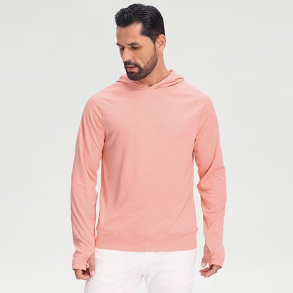 M MAELREG Hoodies for Men Golf Athletic Texture Sweatshirts Feather Weight Dry Fit Performance Midlayer Mens Hoodies Pullover