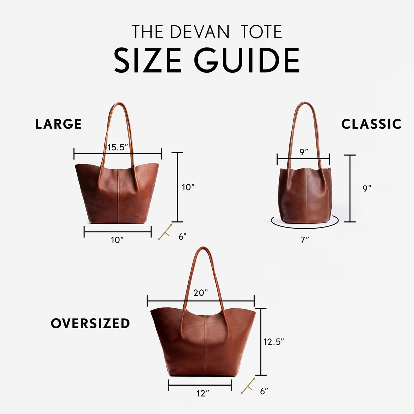Portland Leather Goods Devan Bucket Tote – Dual Shoulder Straps & Spacious Interior Pockets – Classic, Nutmeg