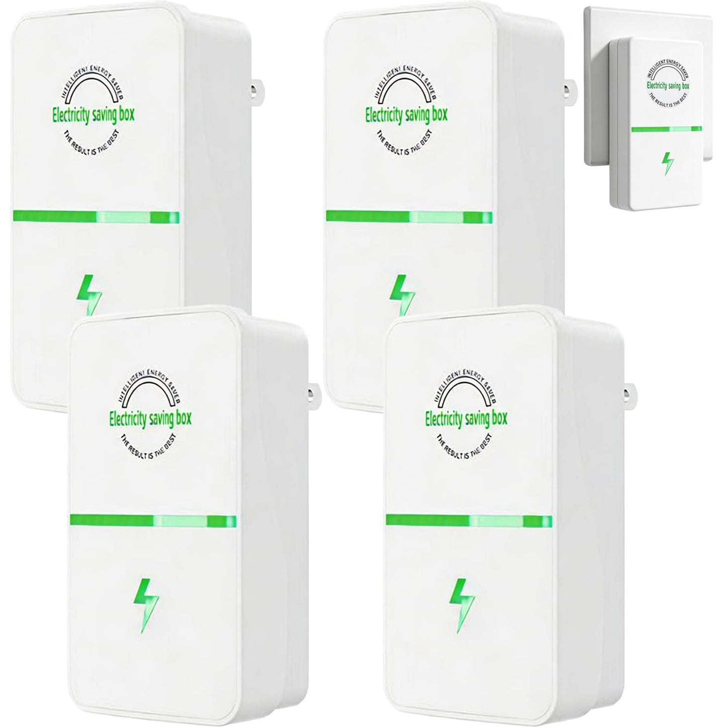 2026 Electricity Saving Box, Energy Saver Plug to Reduce Electricity Bill, Power Factor for Household/Offices (4pcs)