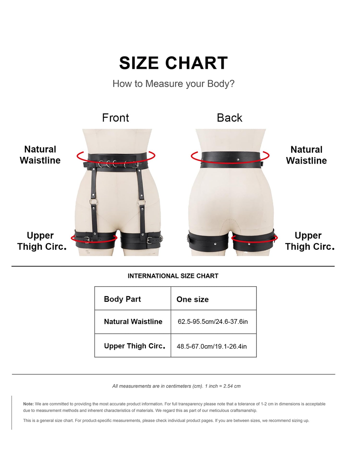 WARANDOD Women Adjustable Thigh Belt with Waist Strap, Faux Leather Alloy Leg Harness Belt for Festival Street Style Outfits(Waist 24.6-37.6in)
