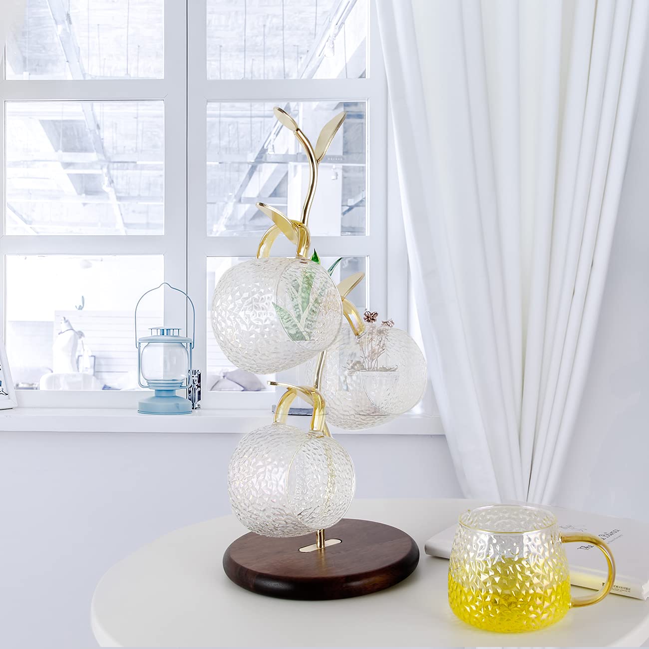 HoroM Gold Coffee Mug Tree for Counter, Coffee Mug Holder Stand, Mug Rack Countertop