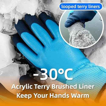10 Pairs Waterproof Winter Work Gloves for Men and Women, Freezer Gloves for Outdoor Cold Weather Work Below Zero, Waterproof Garden Gloves for Shoveling Snow, Ice Fishing