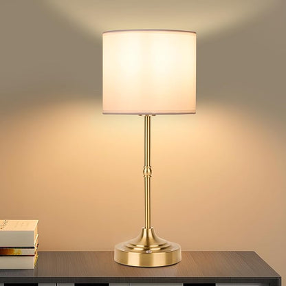 Portable Cordless Table Lamp,Built-in 5200mAH Rechargeable Battery, Dimmable Touch Wireless Light, Bed Side Metal Desk Lamp，Restaurant/Bedroom/Bar/Coffee/Night Light (Antique Brass)