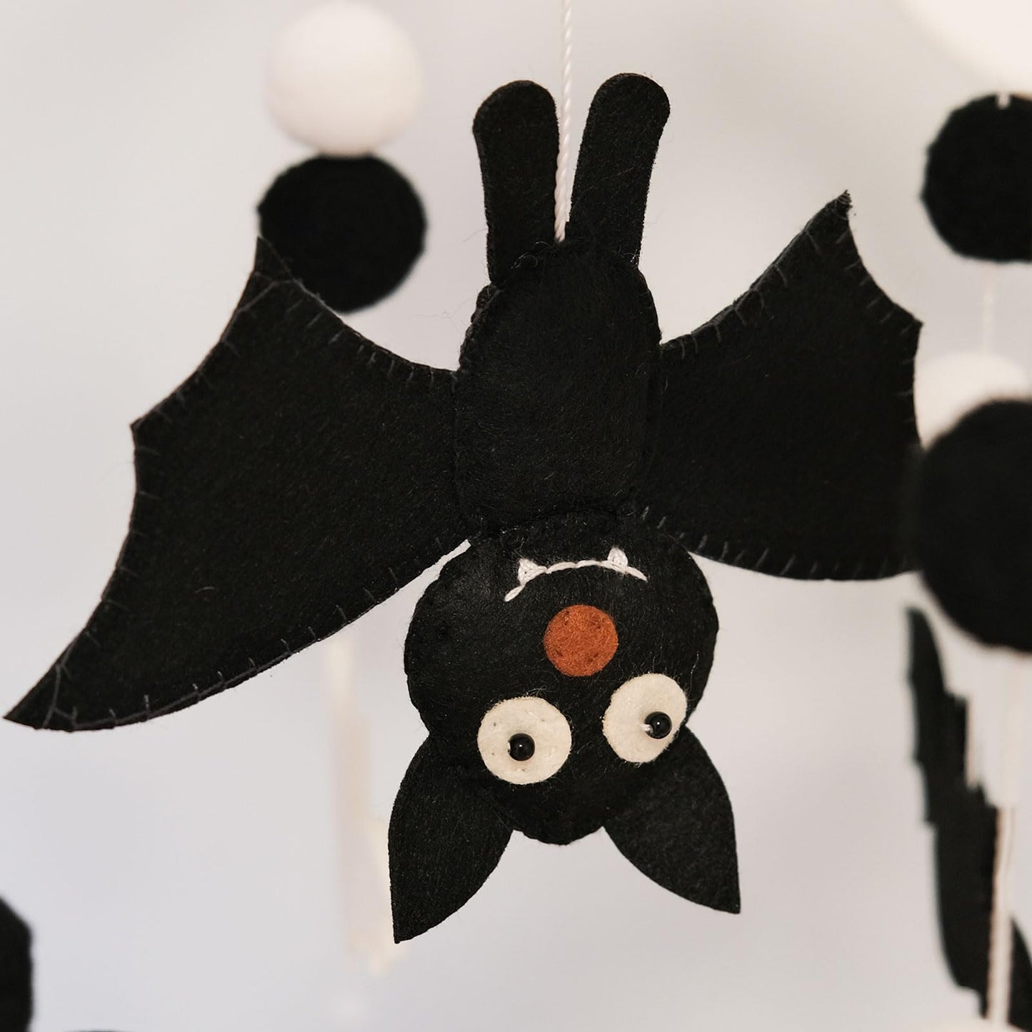 Bat Baby Mobile, Gothic Mobile for Crib, Halloween Crib Mobile for Boys and Girls, Gothic Nursery Mobile for Bassinet, Bat, Moon