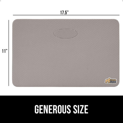 GORILLA GRIP® Extra Thick Patent Pending Supportive Foam Kneeling Pad, Large Cushion Knee Pads for Gardening, Baby Bath Time, Dirt and Water Resistant, Workout and Garden Supplies, 17.5x11, Gray