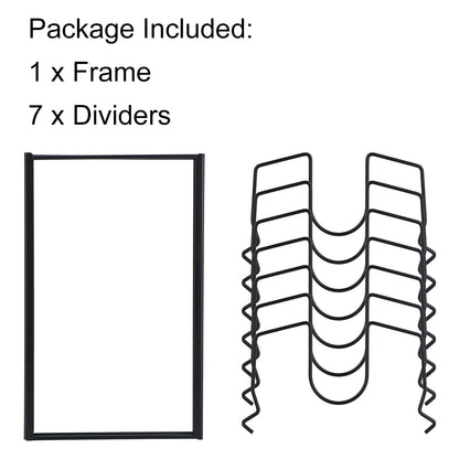 Toplife Pots and Pans Organizer Rack for Cabinet and Countertop, 10+ Pot Lids, Bakeware and Cookware Organizer Rack Holder with 10 Adjustable Compartments - Brown