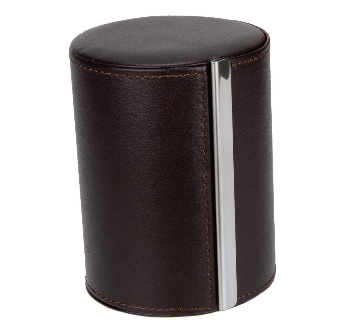 Iristide Neck Tie Box Formal Cylinder Men's Classy Necktie Travel Storage Case (Brown)