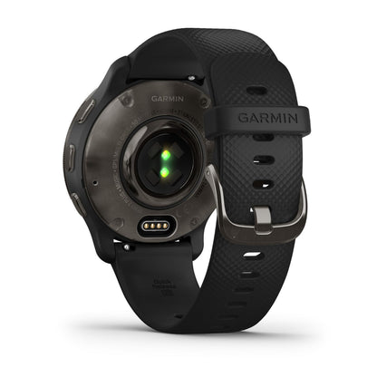 Garmin Venu 2 Plus, GPS Smartwatch with Call and Text, Advanced Health Monitoring and Fitness Features, Slate with Black Band
