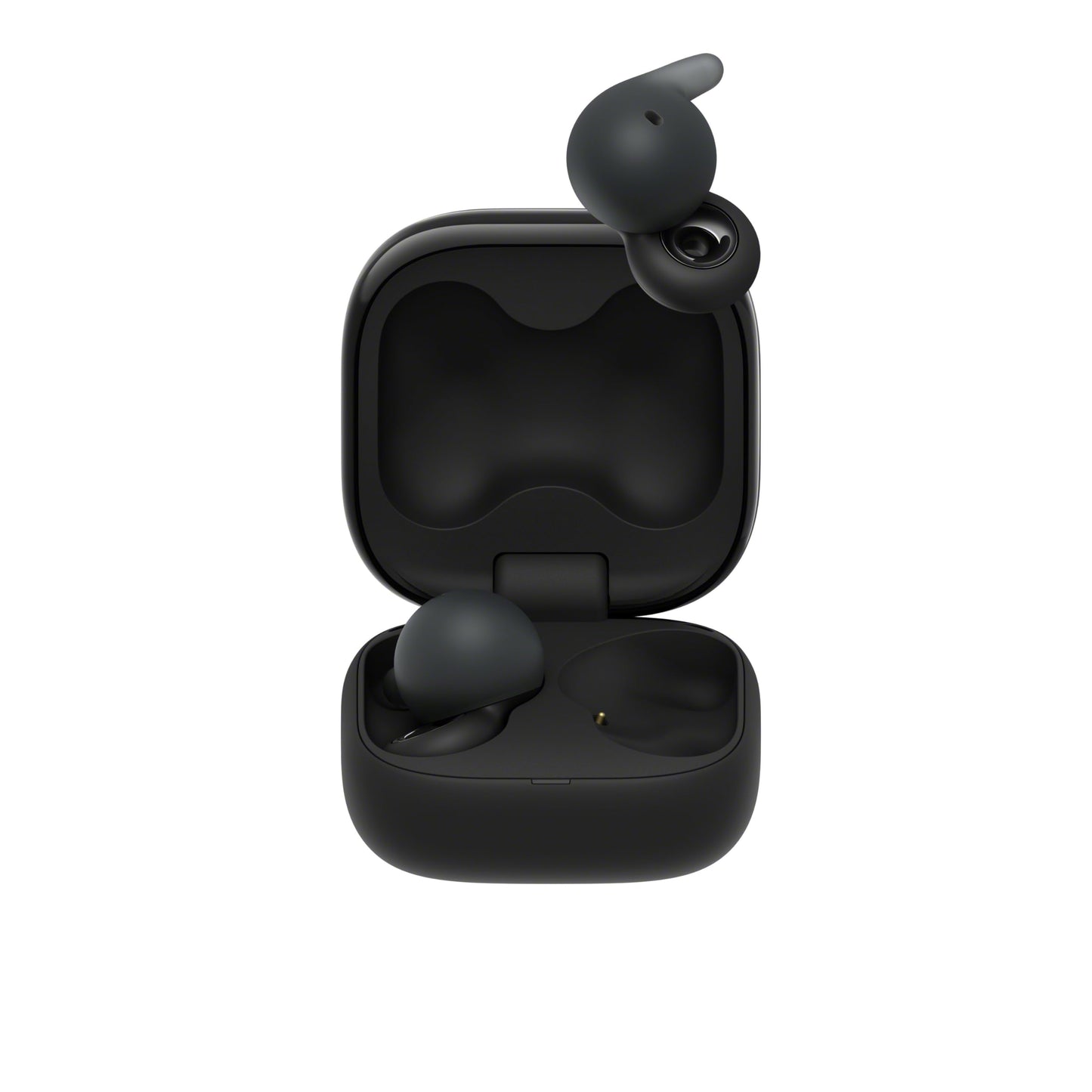 Sony LinkBuds Open Truly Wireless Earbud Headphones with an Open-Ring Design for Ambient Sounds and Newly Developed Air Fitting Supporters, Black