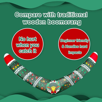 Xarfxco Boomerang for Adults and Kids, Boomerangs for Outdoor Sports & Games, Christmas Style Gifts for Boys and Girls, Good Choice for Family activies, Easy to Throw, EVA Foam