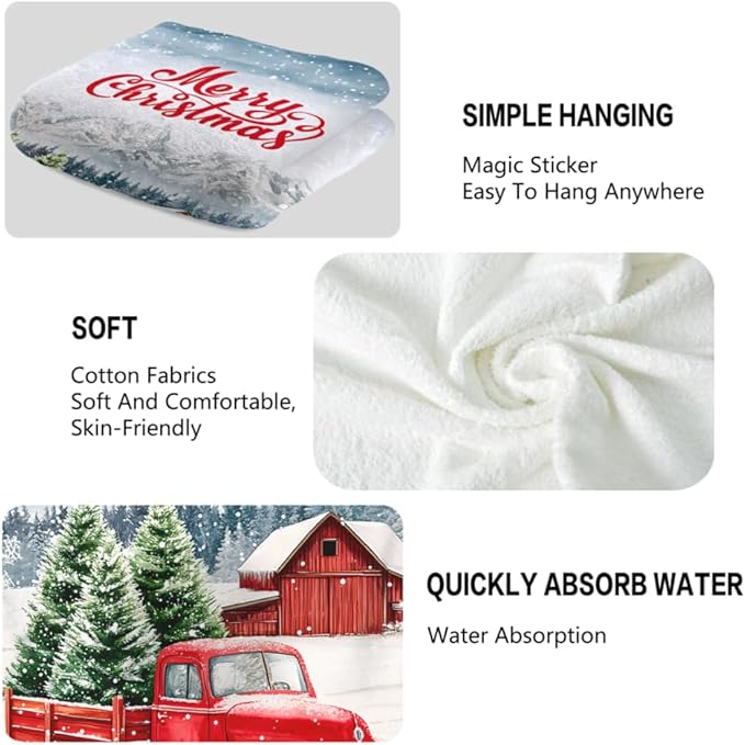 Christmas Hand Towels for Bathroom