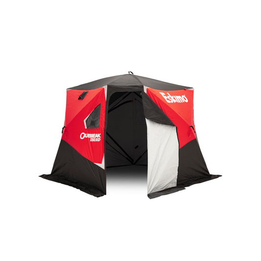 Eskimo Outbreak™ 350XD, Pop-Up Portable Shelter, Red/Black, 3-4 Person, 40350 , 126" x 126"
