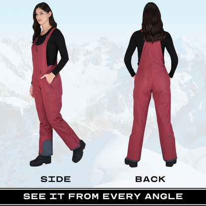 Arctix Women's Essential Insulated Bib Overalls, Crimson, X-Small Short