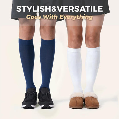 musesox Compression Socks for Women and Men,Knee High 15-20mmHg Graduated Support(3 Pairs) Best for Nurses,Pregnant,Travel