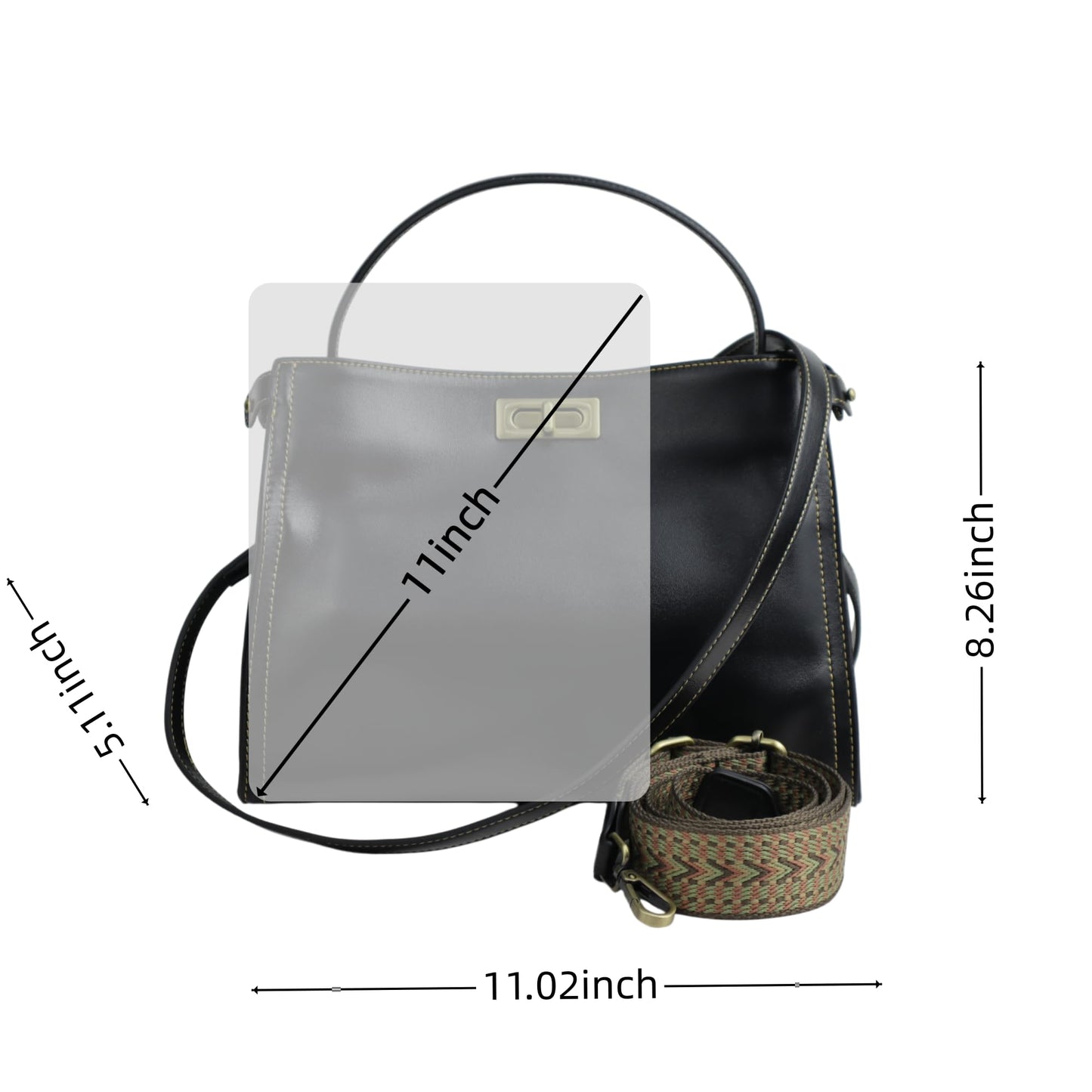 FLOBLURA Genuine Leather handbags for women Convertible leather crossbody bags for women with straps everyday women purse top handle brown leather satchel purse