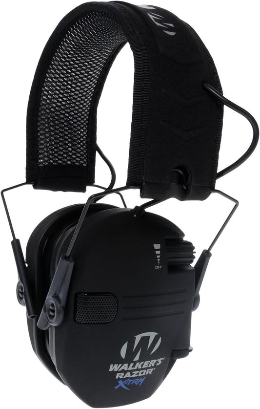 Walker's Razor X-TRM Electronic Muff - Noise-Canceling Hearing Protection for Shooting | Adjustable Fit
