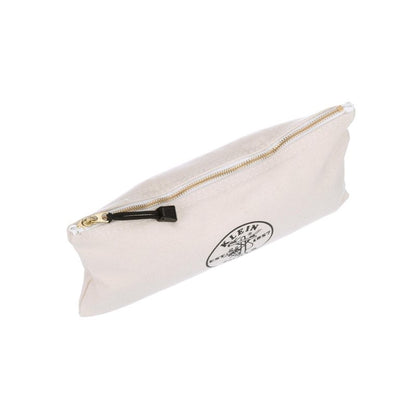 KLEIN TOOLS Zipper Bag, Canvas Tool Pouch with Heavy Duty Brass Zipper Close