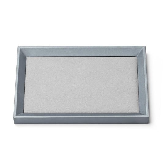 Oirlv Genuine Leather Microfiber Jewelry Tray - Flat Stackable Organizer for Necklaces, Bracelets, Rings & Earrings