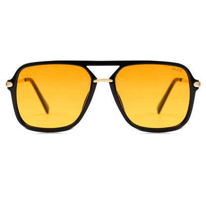 SOJOS Sunglasses for Women & Men, Square, Black Yellow, SJ2229