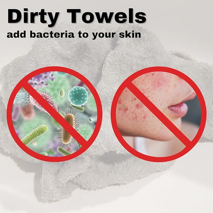 50 Pack Large Disposable Face Towels, Facial Wipes, Super Soft and Thick