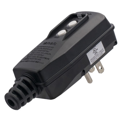 ELEGRP G1215PA G20PAS Patented Auto Monitoring GFCI Replacement Plug Assembly, Auto Reset 15A Grounded 3 Wires 3 Prongs for Smart Toilet, Power Pressure Washer, Pool Pump etc, UL, 1 Pack, White