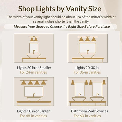 ANDY STAR 4 Light Bathroom Vanity Lights, Matte Black Bathroom Light with Clear Globe Glass Lampshade, 30.5 Inch Industrial Wall Lamp, E26 Base, Bulbs Not Included