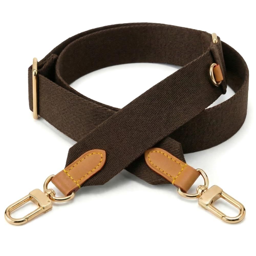 LAVIEV Wide Purse Strap Crossbody Replacement Strap for Handbags Adjustable Black and Brown Leather Purse Strap (Brown-Honey Leather)