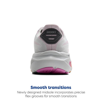 Brooks Women’s Ghost 17 Neutral Running Shoe - Oyster/Apricot/Pink - 6 Medium