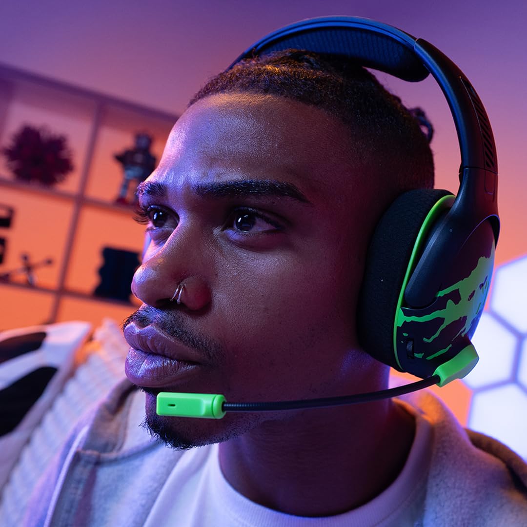 PDP AIRLITE Glow Pro Wireless Headset: Jolt Green - Xbox Series X|S, Xbox One, & Windows 10/11