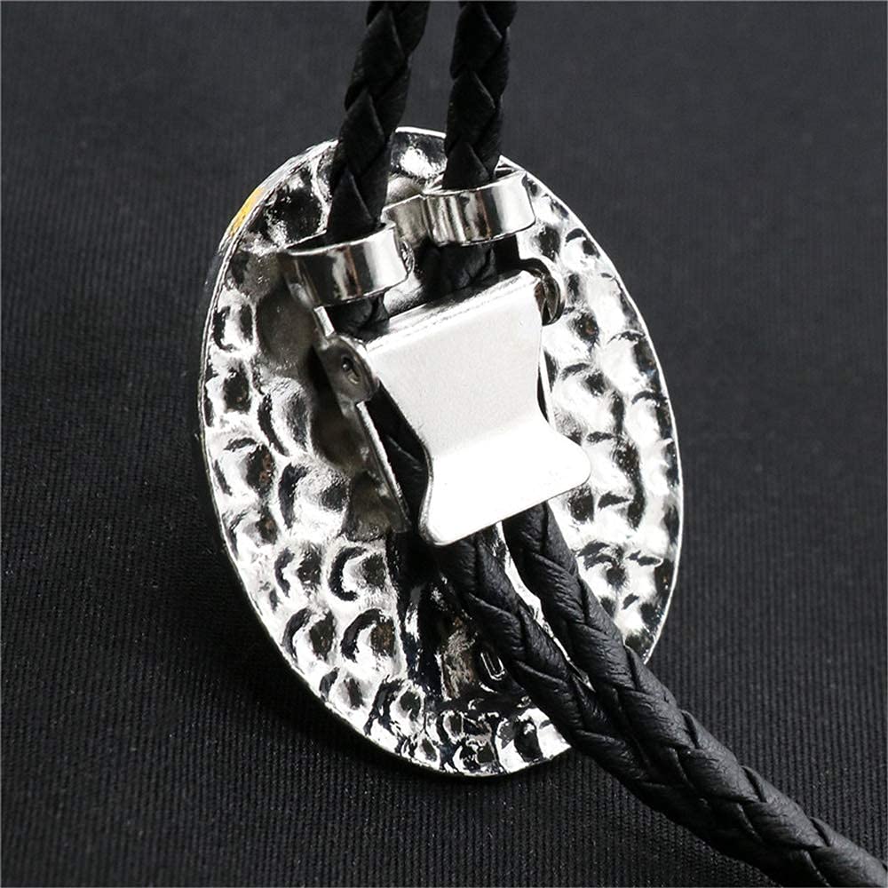 Himongoo Bolo Tie for Men & Women – Orange Coral Stone Western Necklace, Adjustable Cowboy Wedding Jewelry