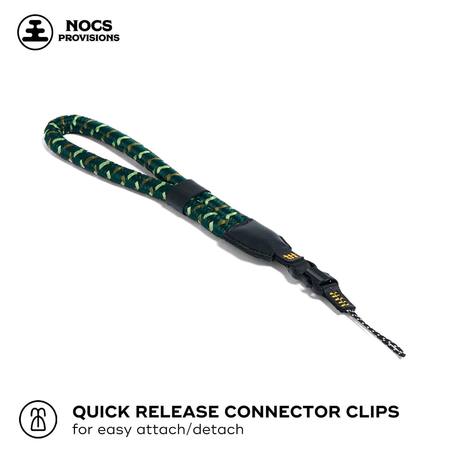 Nocs Provisions NocLoc Wrist Loop, Handheld Monoculars & Camera Strap Accessory with Quick‑Connect Tether - Backwoods Green