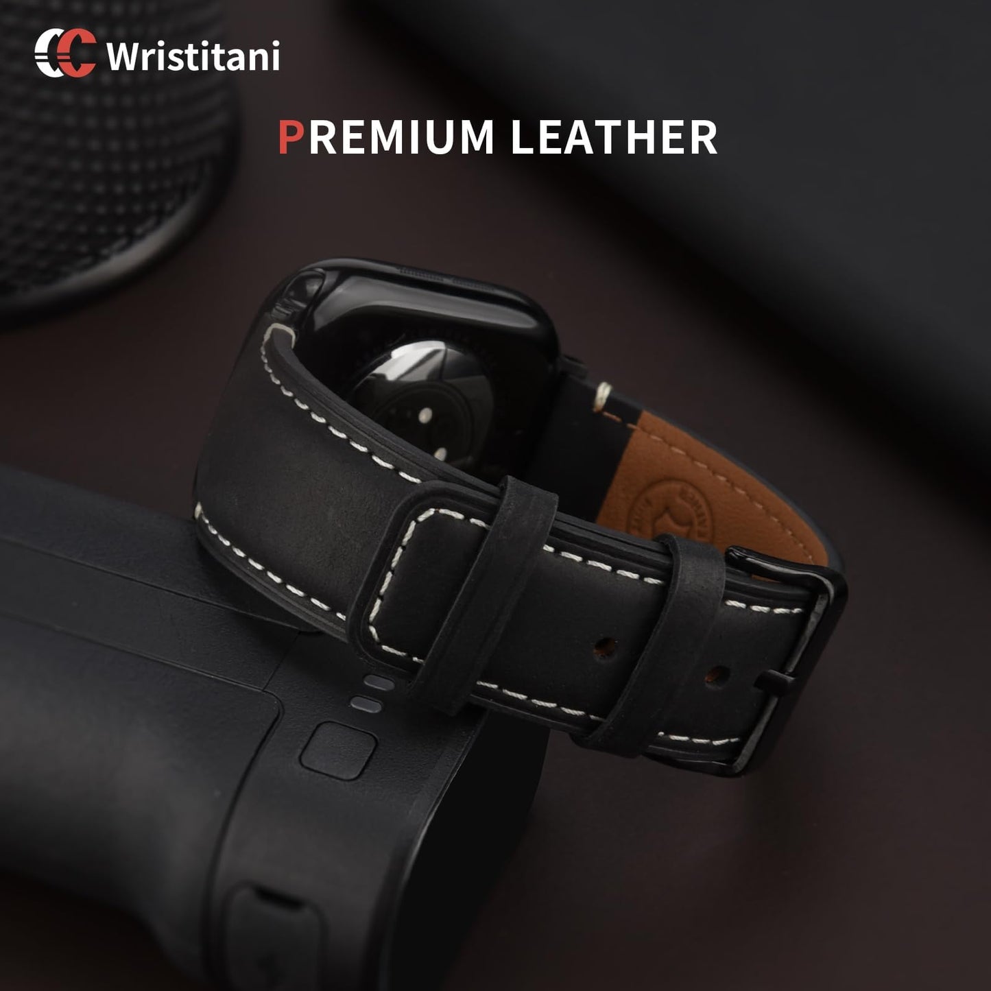Wristitani 3 Pack Leather Bands Compatible With Apple Watch Bands 44mm 45mm 46mm 49mm 40mm 41mm 42mm for Men,Genuine Leather Replacement Straps for iWatch Ultra3/2/1 SE3/2/1 Series 11/10/9/8/7/6/5/4